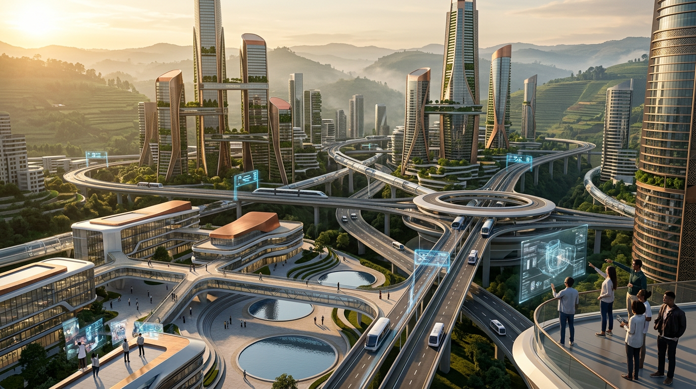 Kigali Innovation Capital — Autonomous cargo at dawn