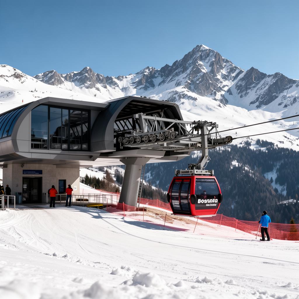 Confluence Capital — Alpine gondola gateway above the city