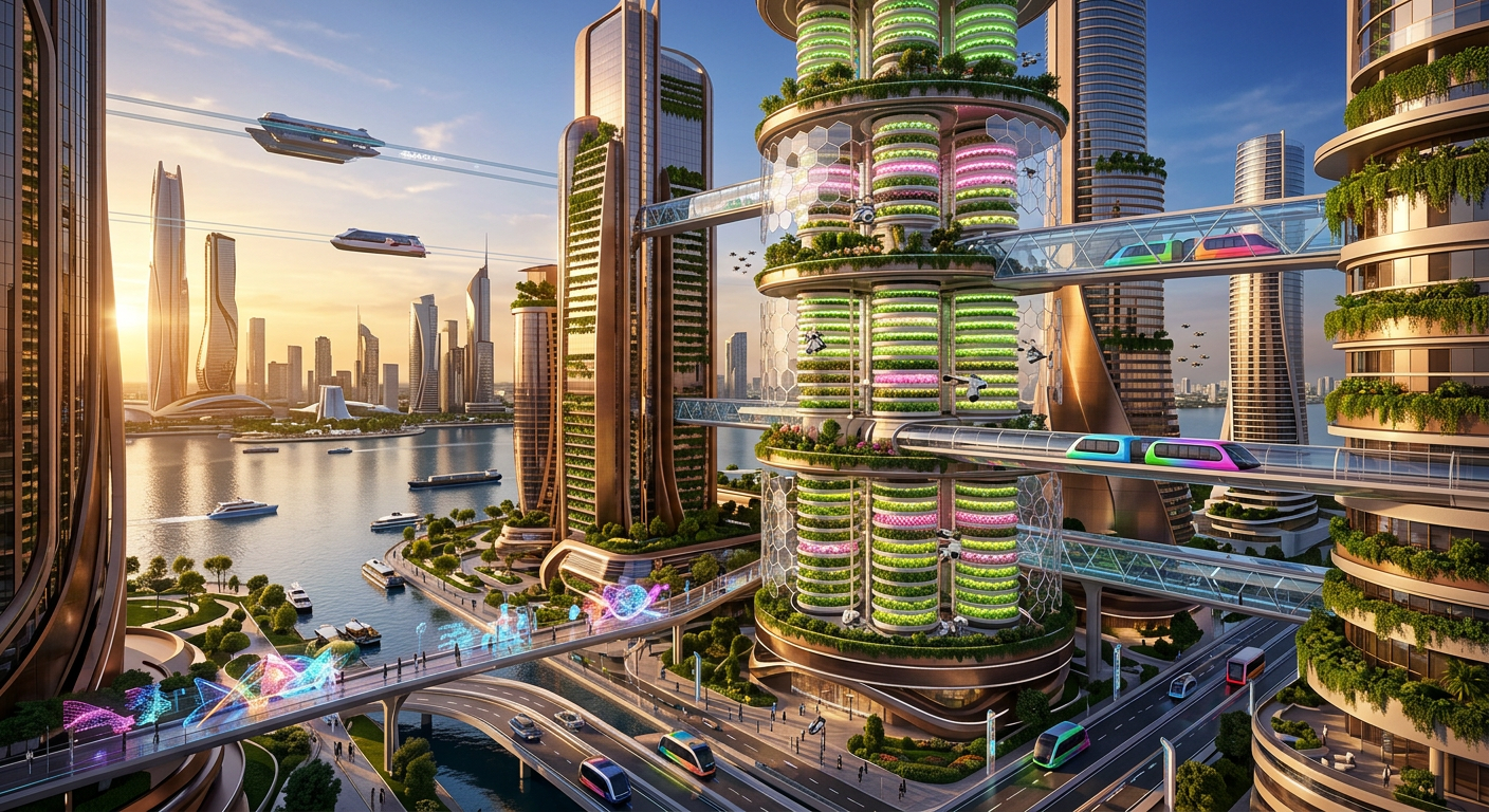 Unity Global City — Civic sculpture plaza in a major retail quarter