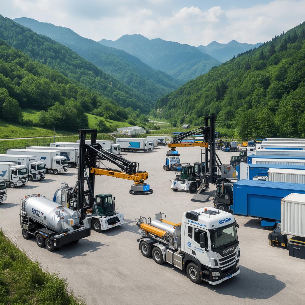 Confluence Capital — Hydrogen freight yard in a mountain valley