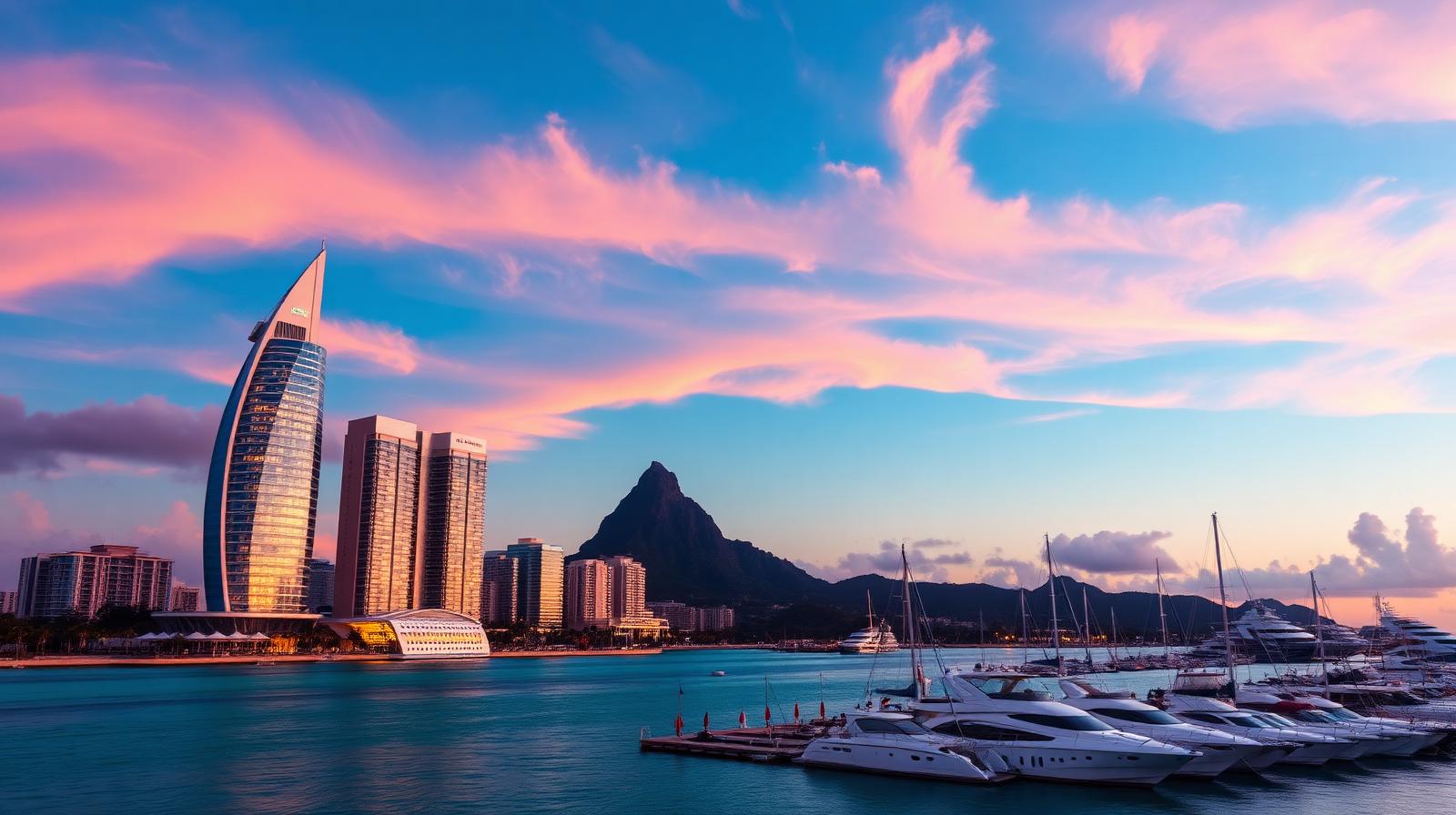 Indian Ocean Sovereign City financial district skyline
